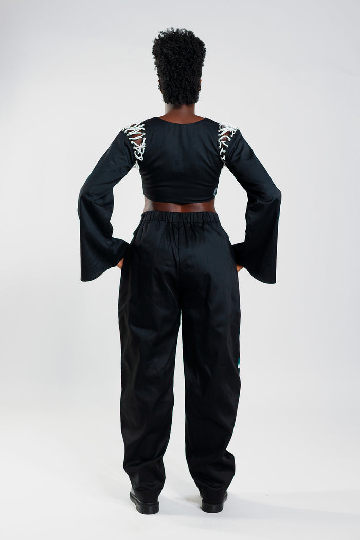Loose Fit Cargo Trousers - Cargo Black / Deep Green