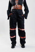 Loose Fit Cargo Trousers - Cargo Black / Deep Red