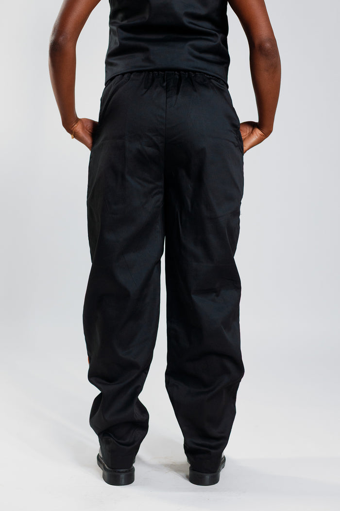 Loose Fit Cargo Trousers - Cargo Black / Orange