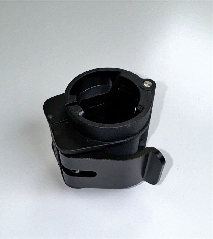Lowrance Recon Depth Collar Assembly, Cam Lock PN:000-16375-001, a black durable plastic marine electronics accessory designed for secure fastening in fishing tackle setups.