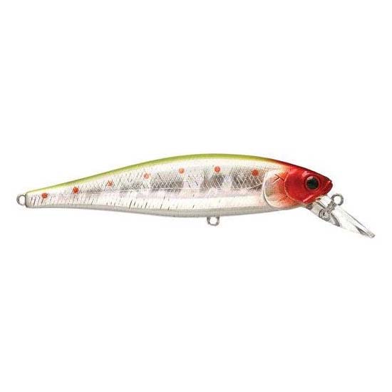 Lucky Craft Pointer 100SP Jerkbait fishing lure with a detailed silver and red finish, designed for musky fishing and effective in various water conditions.