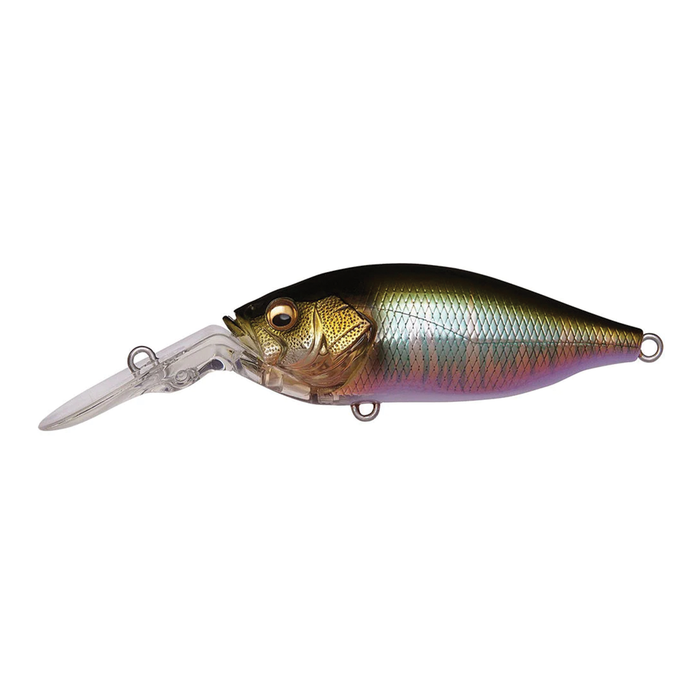 Megabass Deep-X 100 LBO fishing lure with realistic fish scale pattern, detailed eyes, and a clear diving lip, designed for effective fishing tackle performance.
