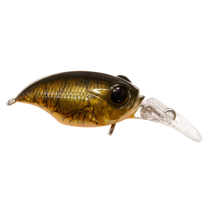 Megabass Griffon MR-X BFS fishing lure in realistic green and brown tones with detailed scales and a clear plastic diving lip for use with fishing tackle.