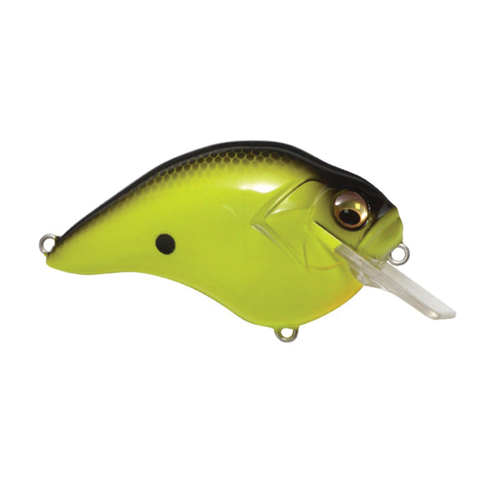Bright yellow and black fishing lure with a clear plastic lip and realistic eye details, designed as the Megabass S-Crank 1.5 for effective fishing tackle use.