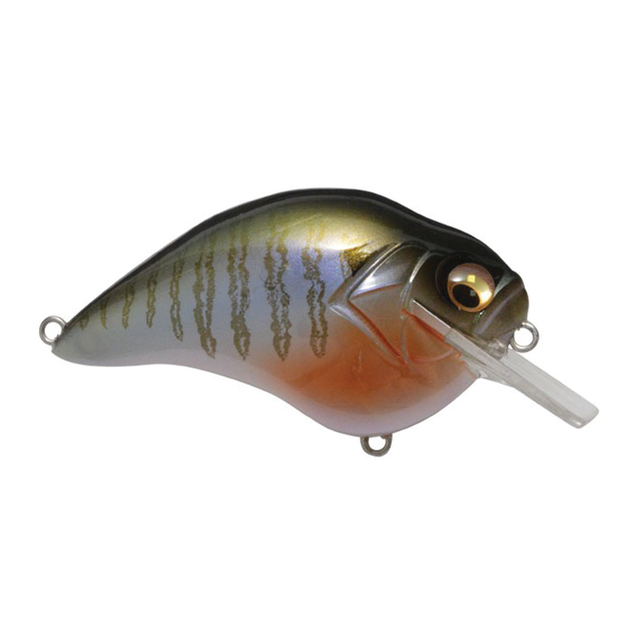 Megabass S-Crank 1.5 fishing lure with a realistic fish scale pattern, detailed eyes, and a clear plastic lip designed for effective water movement and attraction.