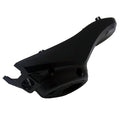 Black molded plastic mounting component with various attachment points designed for marine electronics, identified as Minn Kota Control Box Base, Quest Blk PN:2202520.