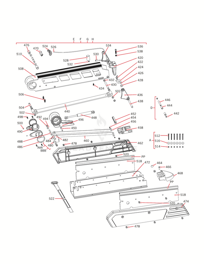 Detailed exploded diagram of Minn Kota PIN-PIVOT, 7/16" X 3 1/8" SS P/N: 2282606 showing individual metal parts, screws, and mechanical components for fishing tackle assembly.