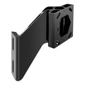Minn Kota Raptor Stbd jack plate adaptor brkt 2/6 SKU:1810362 is a black metal mounting bracket designed for secure attachment in fishing tackle setups.