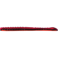 Missile Baits & Roboworm 4" Mini Magic Worm fishing lure in reddish color with segmented body and ribbed texture designed for fishing tackle use.