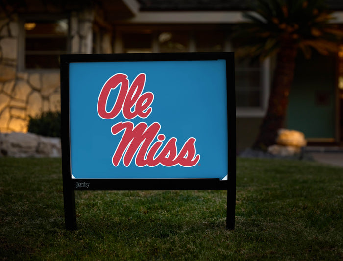Mississippi Ole Miss Powder Blue Yardsy Sign - Hero