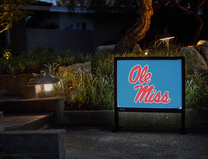 Mississippi Ole Miss Powder Blue Yardsy Sign - Flat Feet