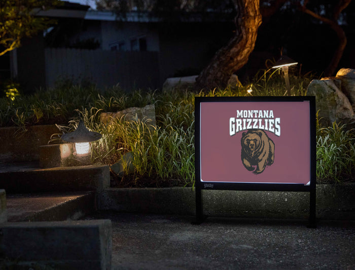 Montana Grizzlies Bear Maroon Yardsy Sign - Flat Feet