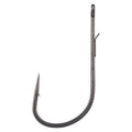 Mustad Alpha Point Series Alpha-Grip Flipping Hook showing a strong, sharp metal fishing hook with a barbed point and an offset eye for secure rigging in fishing tackle.