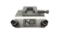 Net Buddy Mounts w/ Clamp in silver metal with two adjustable tightening knobs and a mounting bracket designed to securely hold fishing nets or gear on boat rails or rods.