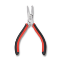 Net Buddy Split Ring Pliers with stainless steel jaws and red and black ergonomic handles, designed for fishing tackle and easy ring removal.