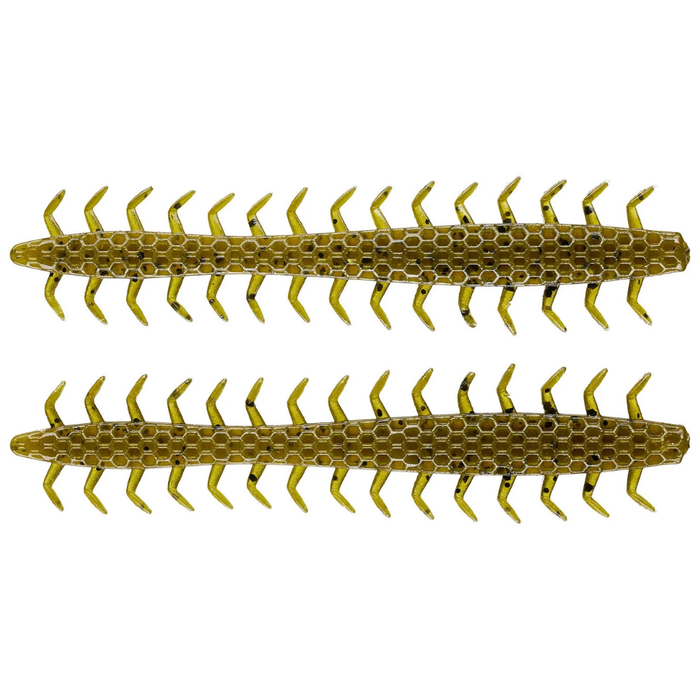 Netbaits Hextek 5" Dirty 30 soft plastic fishing lures with honeycomb textured bodies and numerous appendages for musky fishing tackle