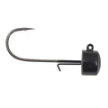 Close-up image of a Northland Fishing Tackle Elite Series Nedster Jig Head featuring a sharp black hook attached to a weighted rounded head designed for fishing tackle use.