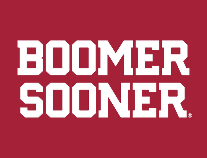 Oklahoma Boomer Sooner Wordmark Crimson Yardsy Sign