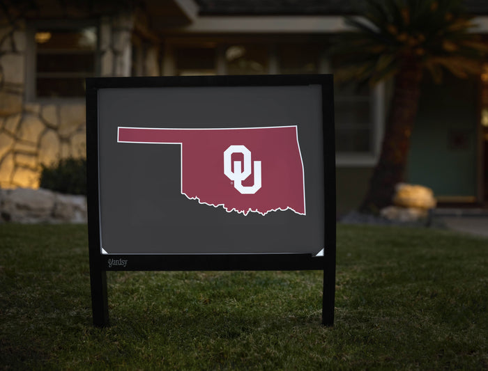 Oklahoma State Mark Black Yardsy Sign - Hero