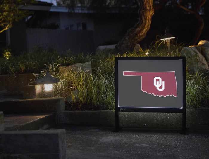 Oklahoma State Mark Black Yardsy Sign - Flat Feet