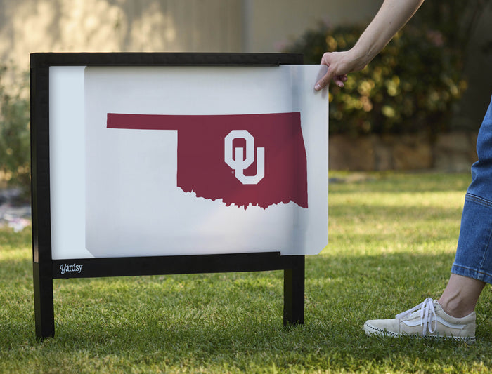 Oklahoma State Mark White Yardsy Sign - Interchangeable
