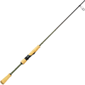 Okuma TEC Series Crappie - Spinning Rod with a green blank and cork handle, designed for fishing rods and reels, shown isolated on a white background.