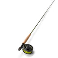 Fishing rod and reel set on a white background