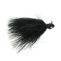 Outkast Tackle Fighter Fly Marabou Jig in black, featuring a feathered marabou tail attached to a weighted jig head designed for fishing lures and tackle applications.