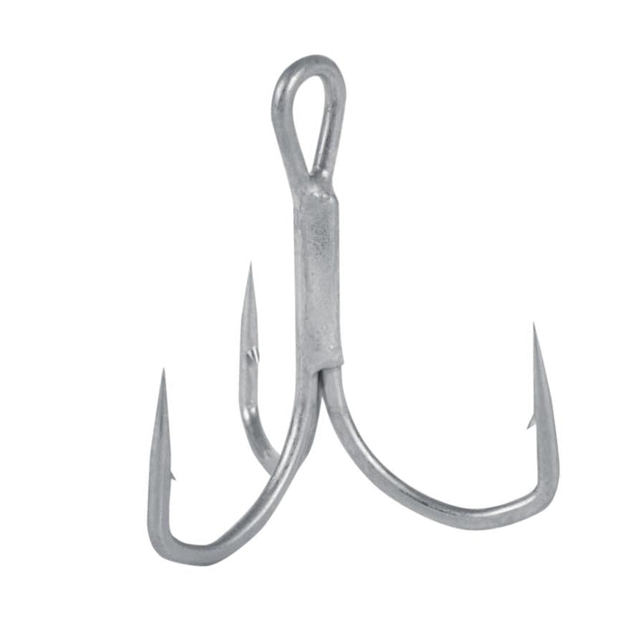 Owner Stinger STX-38 Treble Hook made of durable metal with three sharp barbed points designed for effective fishing tackle use.