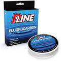 P-Line Ultimate 100% Fluorocarbon fishing line spool and packaging, featuring abrasion-resistant, low-stretch, virtually invisible fluorocarbon material ideal for fishing tackle.