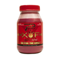 Pautzke BorX O'Fire 28oz in a red jar with a screw-on lid, designed as a high-performance fishing bait attractant for musky and other freshwater fishing.