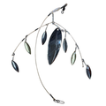 Performance Fishing Innovations Mule Beef Rig featuring multiple polished metal blades of varying sizes and shapes connected by flexible wire arms designed for musky fishing tackle.