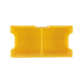 Plano EDGE Hook Retainer in translucent yellow plastic, designed to securely hold fishing tackle in place inside tackle boxes for organized storage.