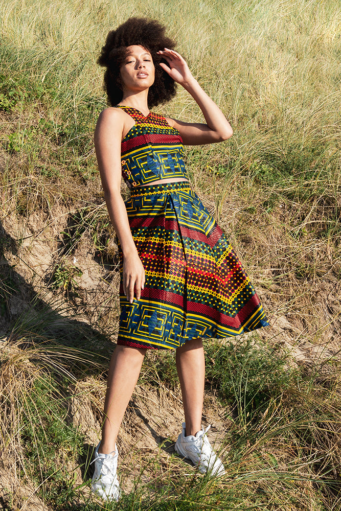 Pleated Skirt - Sanchi Print