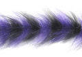 Close-up of a purple and black fibrous fishing lure material designed for crafting the Polar Fiber Streamer Brush, used in fly fishing and other fishing tackle applications.