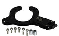 Powrtran Foresight Fit Kit - Minnkota ultrex/quest Mega 360 dual bracket PN:1016 in black metal with multiple mounting holes and included screws, designed for secure marine electronics installation.