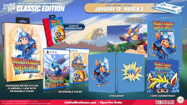 PS5 LIMITED RUN #77: ROCKET KNIGHT ADVENTURES: RE-SPARKED CLASSIC EDITION