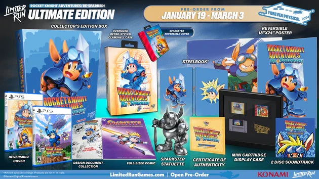 PS5 LIMITED RUN #77: ROCKET KNIGHT ADVENTURES: RE-SPARKED ULTIMATE EDITION