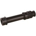 RA7 Aluminum Fly R/S w/rec hood Dbl Custom Nut/Slide Band w /TR-Satin fishing rod reel seat in black aluminum with detailed grooves and a satin finish designed for durability in fishing tackle.