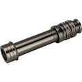 RA7 Aluminum Fly R/S w/rec hood Dbl Custom Nut/Slide Band w /TR-Shiny Gunsmoke fishing rod handle in a shiny dark gray aluminum finish, designed for custom rod building and fly fishing tackle.