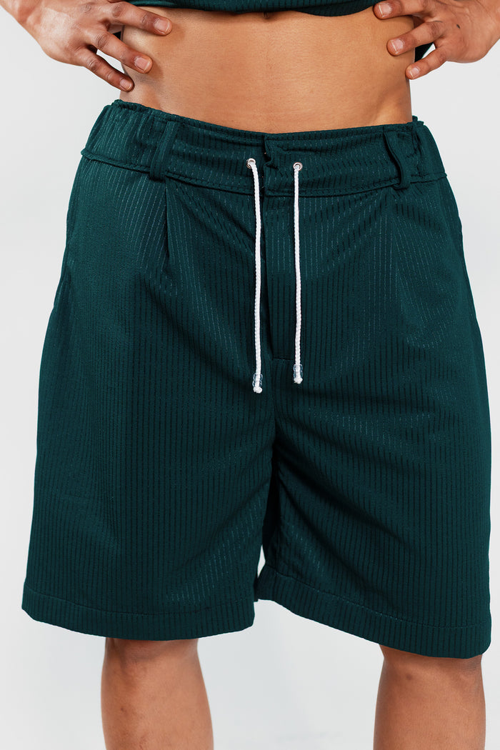 Resort Shorts - Green Rib