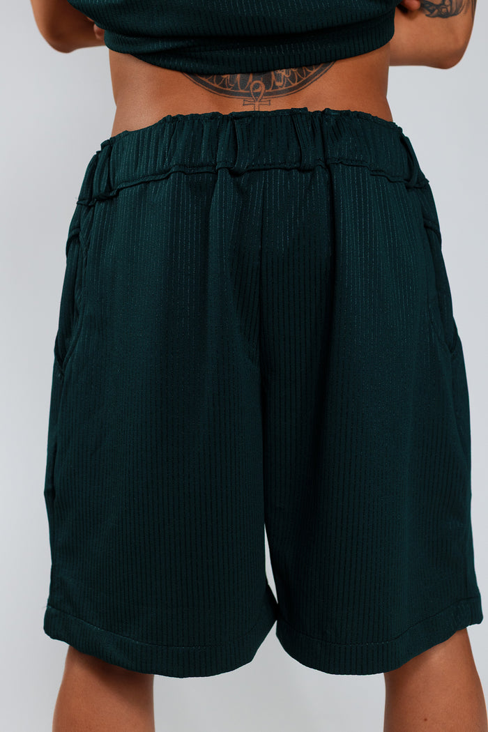 Resort Shorts - Green Rib