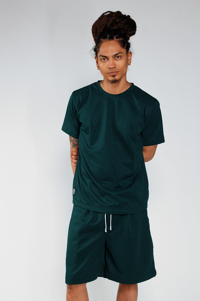 Resort Shorts - Green Rib