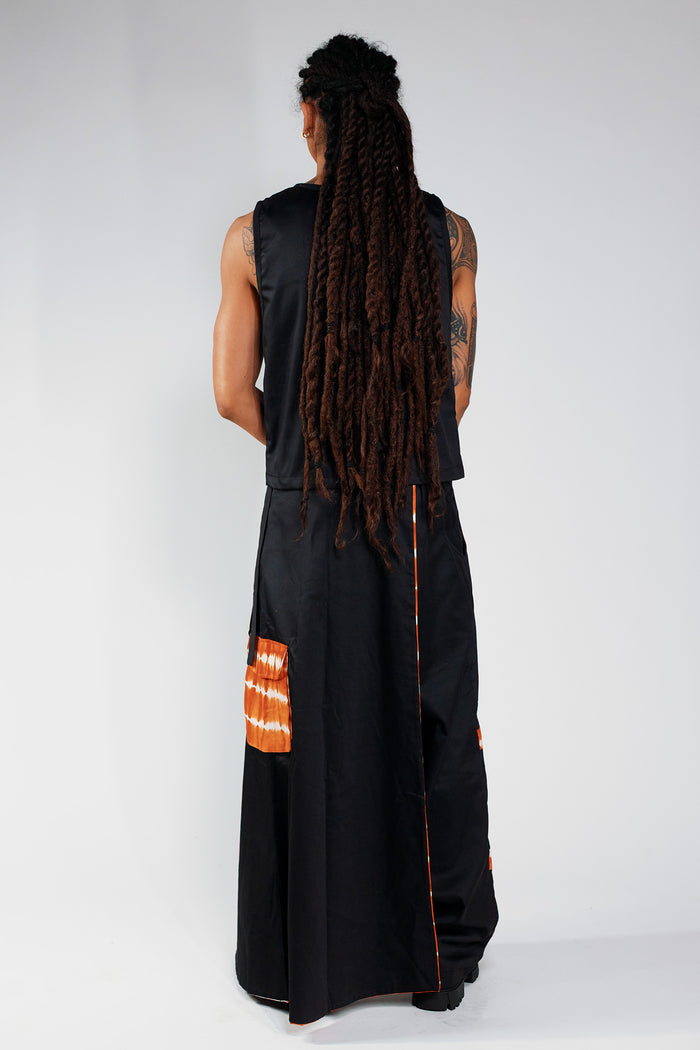 Reversible Cargo Halfskirt - Cargo Black / Orange
