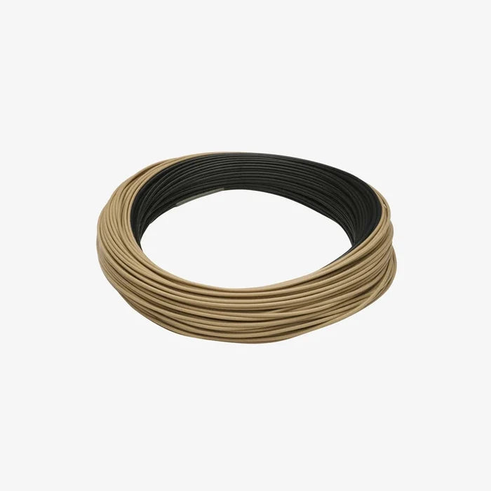 Rio Elite Predator Deep Fly Line coiled in tan and black for deep predator fly fishing and musky tackle applications