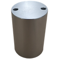 Riser Mount 3" SKU:RIS03 metal cylindrical mount with two screw holes on flat top surface, designed for secure attachment in fishing tackle setups.