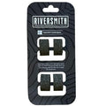 Riversmith River Quiver Rod Chairs, two sets of black textured rod chair wheels designed to reduce noise and chatter on fishing rod carriers for smooth transport.