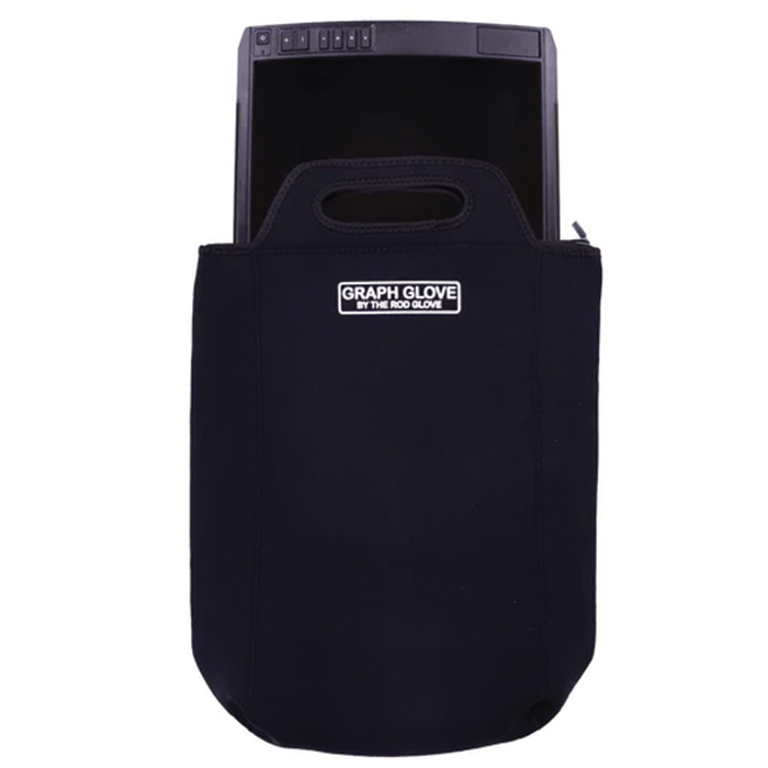 Black protective Rod Glove - Graph Gloves designed to store and safeguard fishing rods or related equipment with a built-in handle for easy carrying.