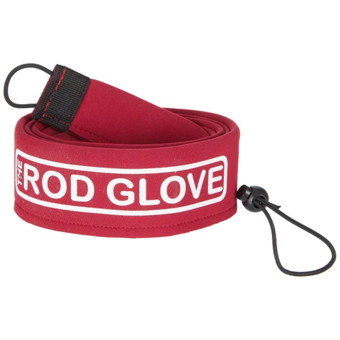 Rod Glove Tournament Neoprene - Casting in red, designed to protect fishing rods with a durable neoprene sleeve and adjustable cord for secure fit during transport and storage.