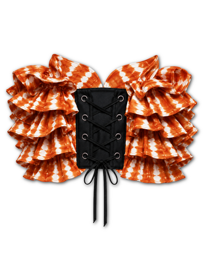 Ruffle Corset - Orange